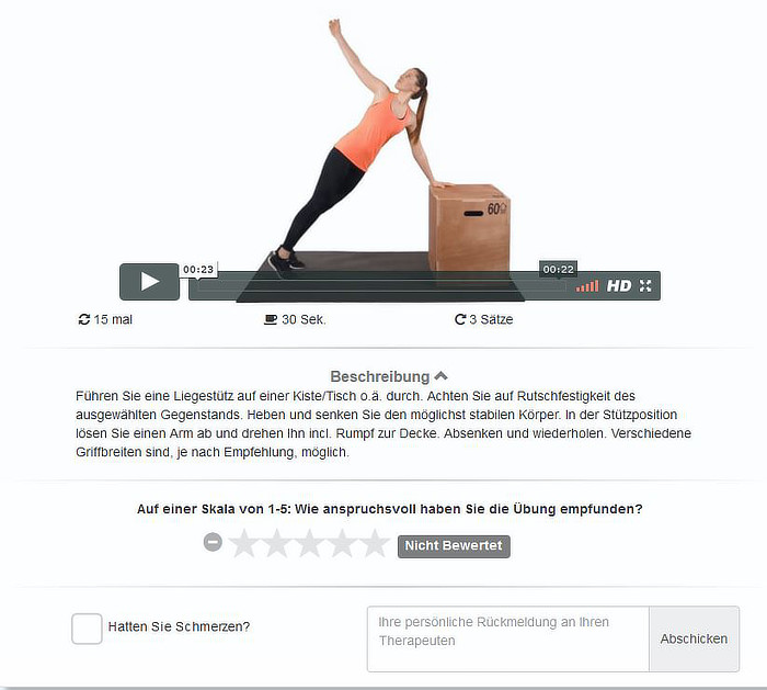 Rehathlon - Screenshot Übung Rehathlon - Screenshot Übung